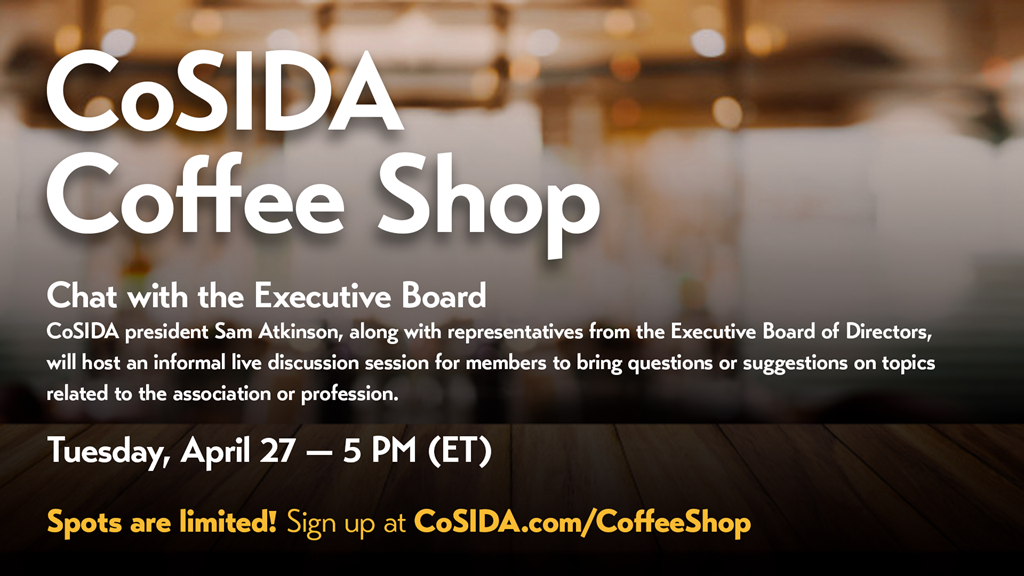 Sign Up! Executive Board of Directors Coffee Shop: Bring Your Questions and Suggestions for the Association or Profession
